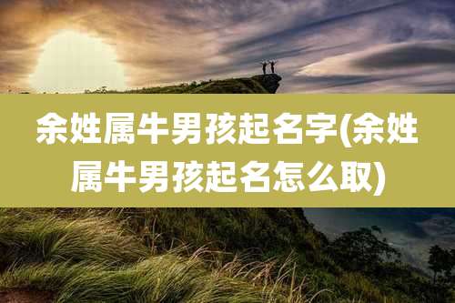 余姓属牛男孩起名字(余姓属牛男孩起名怎么取)