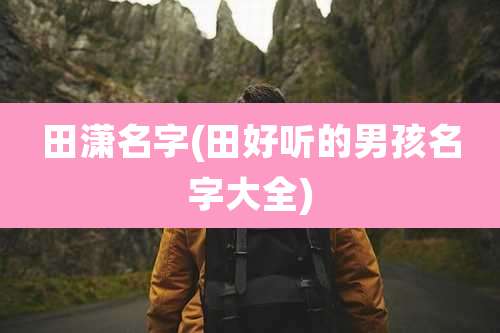 田潇名字(田好听的男孩名字大全)