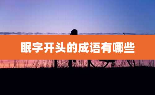 眠字开头的成语有哪些