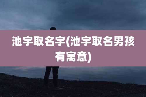池字取名字(池字取名男孩有寓意)