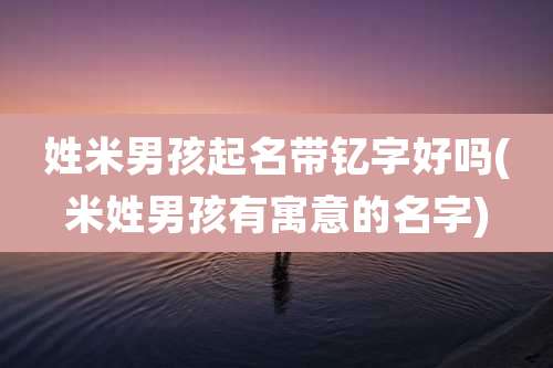 姓米男孩起名带钇字好吗(米姓男孩有寓意的名字)