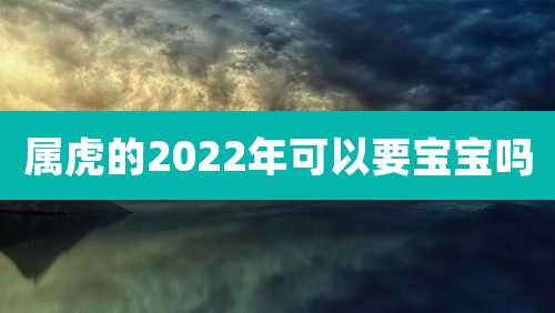 属虎的2022年可以要宝宝吗