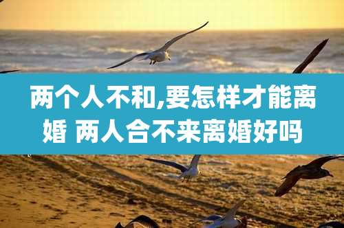 两个人不和,要怎样才能离婚 两人合不来离婚好吗