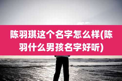 陈羽琪这个名字怎么样(陈羽什么男孩名字好听)