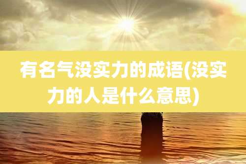 有名气没实力的成语(没实力的人是什么意思)