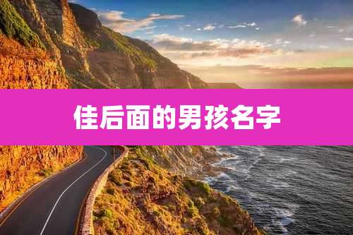 佳后面的男孩名字