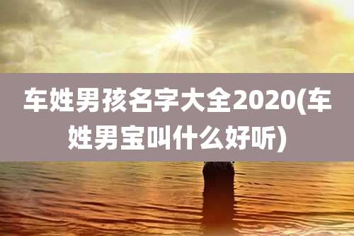 车姓男孩名字大全2020(车姓男宝叫什么好听)