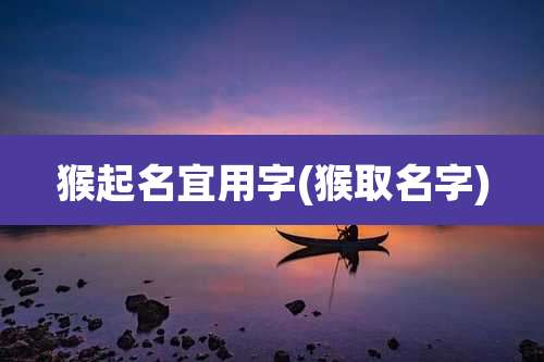 猴起名宜用字(猴取名字)