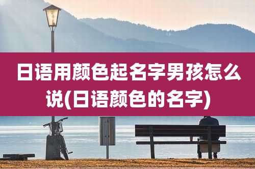 日语用颜色起名字男孩怎么说(日语颜色的名字)