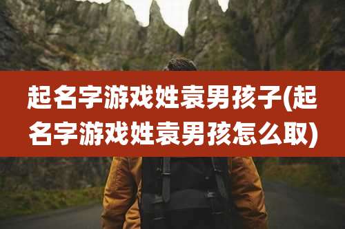 起名字游戏姓袁男孩子(起名字游戏姓袁男孩怎么取)