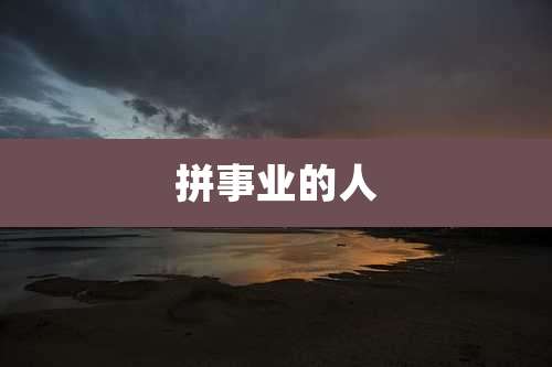 拼事业的人