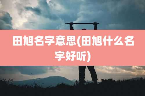 田旭名字意思(田旭什么名字好听)
