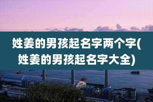 姓姜的男孩起名字两个字(姓姜的男孩起名字大全)