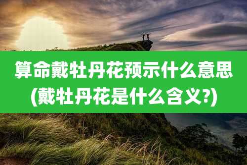 算命戴牡丹花预示什么意思(戴牡丹花是什么含义?)