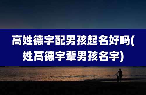 高姓德字配男孩起名好吗(姓高德字辈男孩名字)