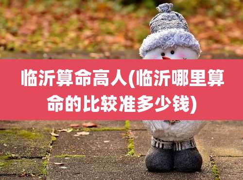 临沂算命高人(临沂哪里算命的比较准多少钱)