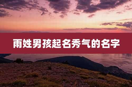 雨姓男孩起名秀气的名字
