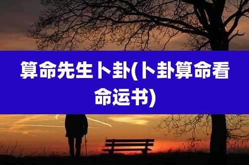 算命先生卜卦(卜卦算命看命运书)