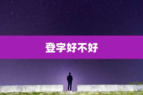 登字好不好
