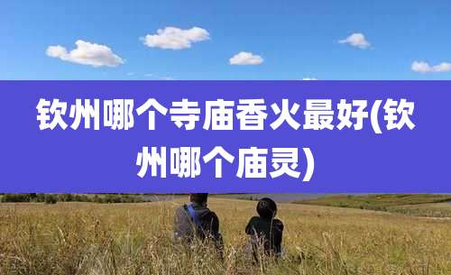 钦州哪个寺庙香火最好(钦州哪个庙灵)