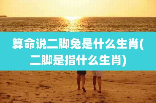 算命说二脚兔是什么生肖(二脚是指什么生肖)