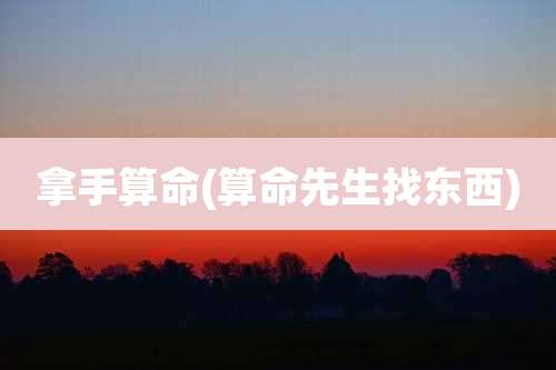 拿手算命(算命先生找东西)