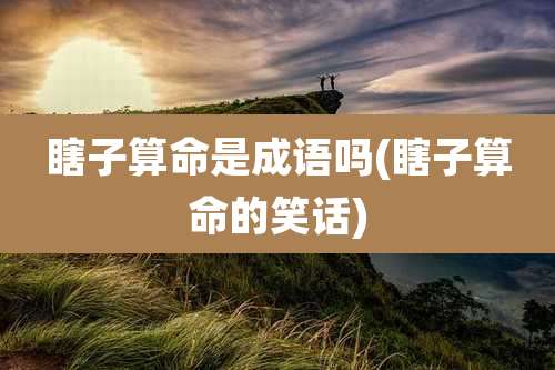 瞎子算命是成语吗(瞎子算命的笑话)