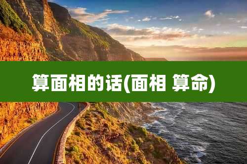 算面相的话(面相 算命)