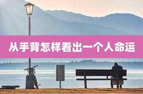 从手背怎样看出一个人命运