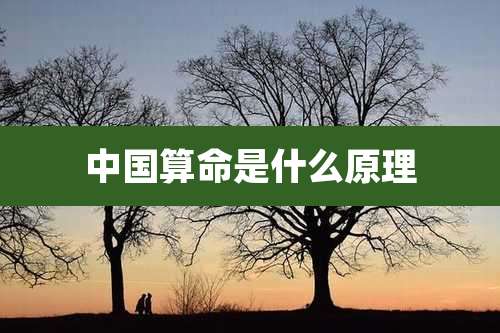 中国算命是什么原理