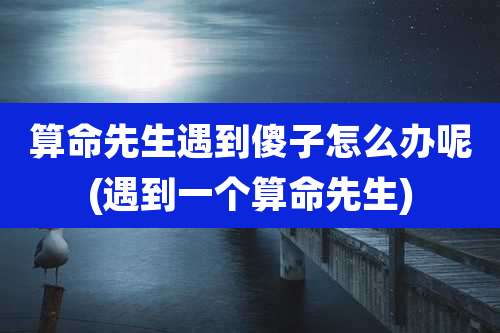 算命先生遇到傻子怎么办呢(遇到一个算命先生)