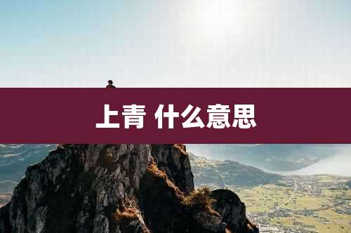 上青 什么意思