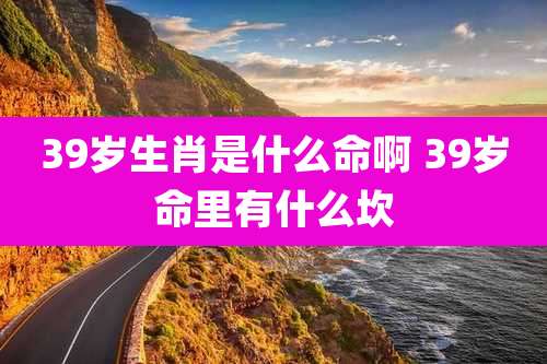 39岁生肖是什么命啊 39岁命里有什么坎