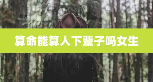 算命能算人下辈子吗女生