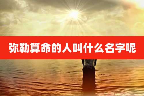 弥勒算命的人叫什么名字呢