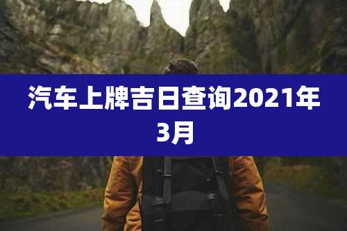 汽车上牌吉日查询2021年3月