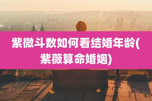 紫微斗数如何看结婚年龄(紫薇算命婚姻)