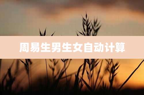 周易生男生女自动计算