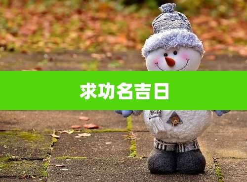 求功名吉日