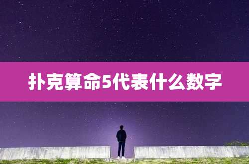扑克算命5代表什么数字