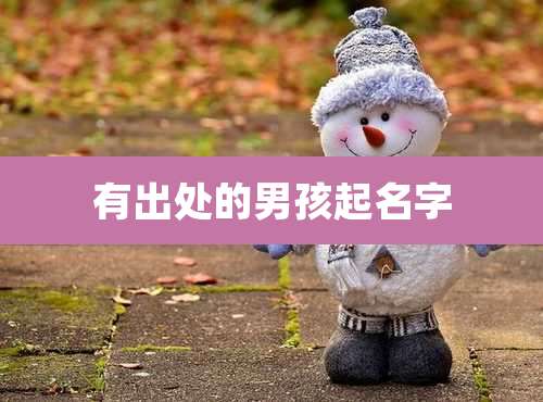 有出处的男孩起名字