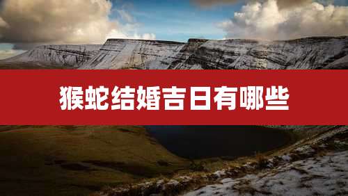 猴蛇结婚吉日有哪些