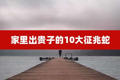 家里出贵子的10大征兆蛇