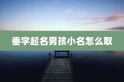 垂字起名男孩小名怎么取