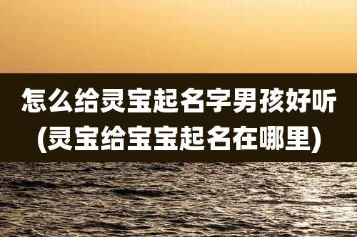 怎么给灵宝起名字男孩好听(灵宝给宝宝起名在哪里)