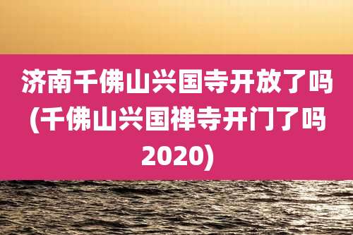 济南千佛山兴国寺开放了吗(千佛山兴国禅寺开门了吗2020)