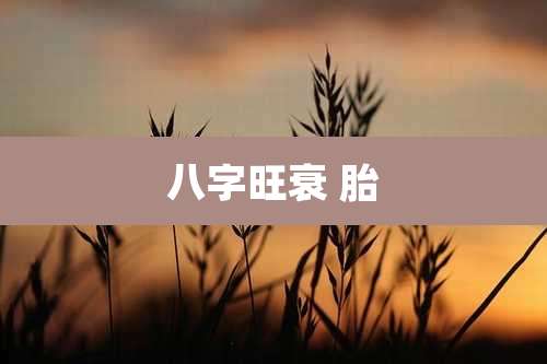 八字旺衰 胎