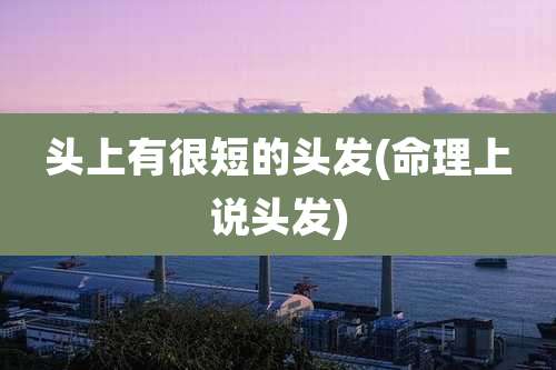 头上有很短的头发(命理上说头发)