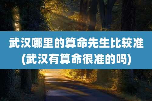武汉哪里的算命先生比较准(武汉有算命很准的吗)