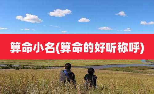 算命小名(算命的好听称呼)